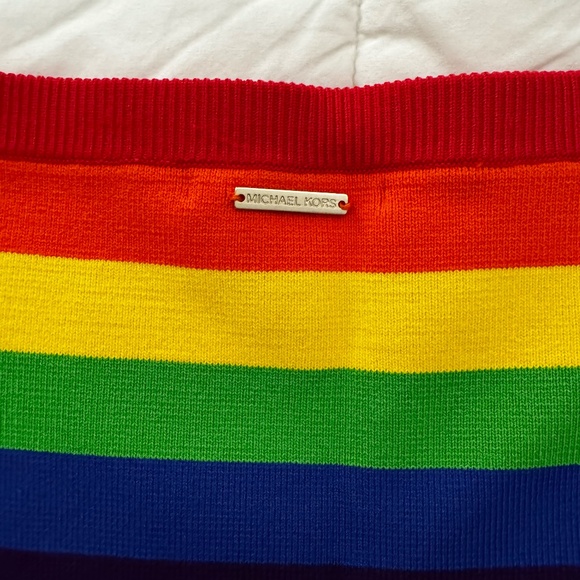 Michael Kors Rainbow Stretch-Viscose Pencil Skirt - Picture 4 of 5